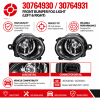 Ensemble de feux antibrouillard avant gauche et droit 30764930 30764931 pour Volvo S40 V50 2008-2011, pare-chocs avant, pièces d'éclairage automobile