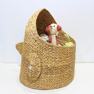 Artex Dong Thap Vietnam Water Hyacinth Woven Storage <b>Basket</b> Model SD1044A <b>Large</b> Durable Organizer for Home and Household Use - Product Image 1