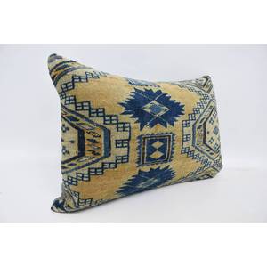 Style bohème 16x24 jaune laine Kilim oreiller luxe Vintage tissé coussin pour canapé literie 18x18 pouces coussin décoratif - Product Image 3