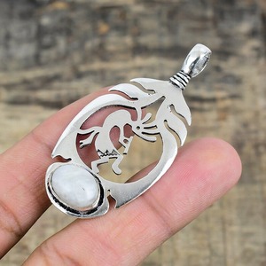 925 Sterling Silver <b>Moonstone</b> Gemstone <b>Pendant</b> Jewelry Handmade Silver Boho Style <b>Pendant</b> Jewelry For Women Wedding Gift For - Product Image 2