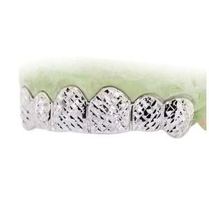 Joyería de dientes personalizada de Plata de Ley 925 Iced Moissanite Diamond Teeth Grillz, oro de 10K/14K/18K - Product Image 3