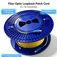 Cordon de raccordement à bouclage en fibre optique, connecteur LC SC, câble monomode multimode, testeur optique à faible perte pour les tests de réseau