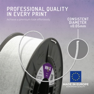 Filamento per Stampante 3D WINKLE Marble PLA HD Testurizzato 1.75mm 1kg Qualità Europea ES Biodegradabile Facile da Stampare Alta Precisione 190-230 - Product Image 3