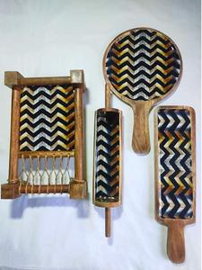 ชุดจานไม้สไตล์จีนโบราณที่มีเอกลักษณ์ไม่เหมือนใครชุดจานไม้แบบดั้งเดิมสำหรับไม้มะม่วง - Product Image 2