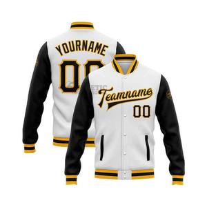 Vestes vierges pour hommes avec logo personnalisé, vêtements de sport, manteaux, veste patchwork en coton avec nom d'équipe, veste de baseball pour hommes - Product Image 5