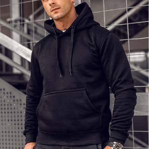 Sudadera térmica polar con capucha negra azabache para hombre - Product Image 1