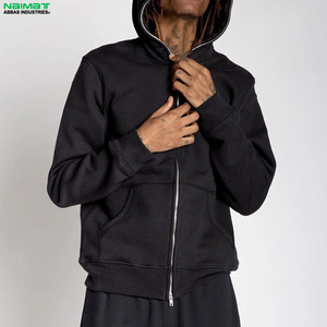 Nouveauté Logo personnalisé brodé Sweat à capuche intégral à séchage rapide de grande taille Design unique pour l'hiver 100% coton - Product Image 6