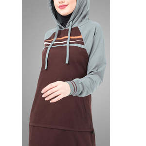 Muslim Women's Plus Size Casual Sports Tracksuit with Hoodies Two-Piece <b>Islamic</b> <b>Clothing</b> Latest Fashion Customizable Cotton - Product Image 2