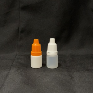 APS C0078 Ensemble de 3 flacons compte-gouttes cylindriques à fond plat en PE/PP, 20 ml, couleur blanche, légers et durables, avec bouchon intérieur scellé - Product Image 1