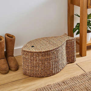 Panier de rangement en jonc de mer écologique en forme de poisson, fait main, panier de rangement pour enfants, décoration pour chambre d'enfant ou crèche - Product Image 2