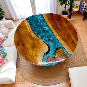 Mesa de Centro de Resina de Diseño de Excelente Calidad con Superficie Decorativa Artística para Salas de Estar Elegantes a Precio Directo de Fábrica - Product Image 1