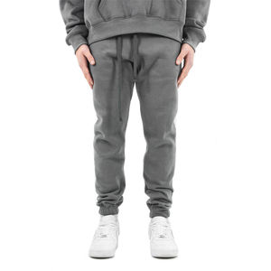 Premium Quality Black Straight Leg Unisex <b>Jogger</b> Terry Fleece Soft Touch Breathable Cotton Plus Size Flat Front <b>Men's</b> Sweatpants - Product Image 5