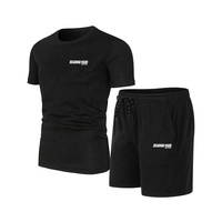 Conjunto de Camiseta y Pantalones Cortos para Hombre, Lisos, con Logotipo Personalizado, de Alta Calidad, Baratos, de Secado Rápido, Transpirables, Precio Bajo, Venta al Por Mayor de Fábrica