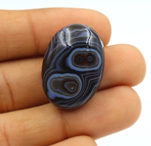 Cabujón de Ágata Natural, Corte Ovalado, Liso, 29X21X10MM, Piedra Preciosa para Joyería - Product Image 1
