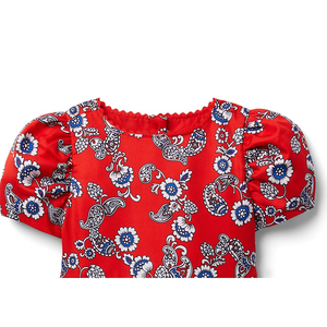 Vestito a Maniche Corte per Bambine Janie and Jack in Rosso, Età 3-14 Anni, 12 Mesi, Tessuto in Cotone, Taglia 8 - Product Image 2