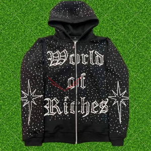 เสื้อฮู้ดดี้ผู้ชายไซส์ใหญ่พิเศษ ผ้าฝ้าย 100% แบบมีซิป ทรงโอเวอร์ไซส์ มีกระเป๋า ผ้าฟลีซหนานุ่ม มีเชือกผูก ลายพิมพ์สำหรับฤดูหนาว - Product Image 1