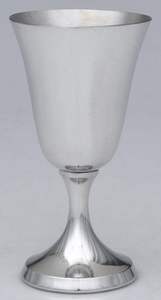 Copa de Champán Moderna de Acero Inoxidable Plateado, Copa de Vino Tinto Decorativa, Informal, Única, Elegante, Martillada - Product Image 3