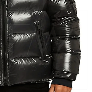 Blouson matelassé brillant en toile pour l'hiver, 100 % polyester, logo personnalisé, imperméable et respirant - Product Image 6