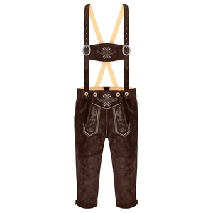 Nuevos pantalones cortos elásticos para hombre, pantalones deportivos de cuero de ante de vaca, pantalones cortos de Lederhosen, Bávaro personalizado para hombre - Product Image 1