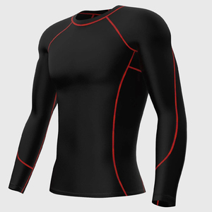 Personnalisé OEM Microfibre Chemises de compression à manches longues UPF 50 + pour hommes Chemise d'entraînement athlétique à couche de base pour les sports nautiques - Product Image 2