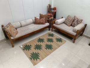 พรมปอกระเจาถักมือลายคริสต์มาสทำมือธรรมชาติสไตล์100% ชุดพื้นที่งานแฮนด์เมดสไตล์โมเดิร์นสำหรับตกแต่งห้องนั่งเล่นและสวดมนต์ - Product Image 4