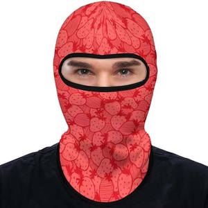 Pasamontañas con estampado de fresas rojas, cubre todo el rostro, unisex, para exteriores, 100% poliéster, impresión digital, 40 cm x 23 cm - Product Image 6