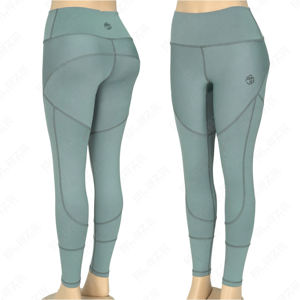 Haute qualité taille élastique Spandex Nylon taille haute Leggings Leggings pour femmes Gym taille élastique Yoga Leggings - Product Image 4