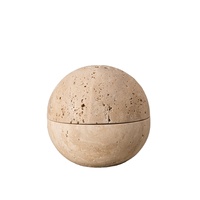 Brûleur d'encens en travertin beige porte-encens en marbre de haute qualité pour la maison hôtel décoration de luxe ornement religieux