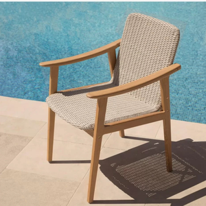 เก้าอี้เลานจ์ทำจากไม้เนื้อแข็งและทอเหมาะสำหรับการพักผ่อนและ1001737สนุกสนาน - Product Image 6