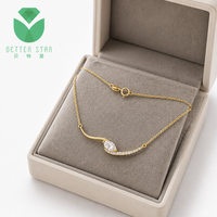 Custom Luxury Marquise Cut Lab Grown Diamond Tear Pendant Necklace 14K White Gold 1.07ct DE VS IGI Diamond Cut Chain Women's