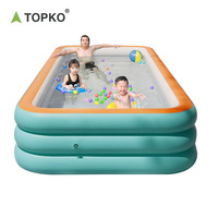 Piscine gonflable pliable en PVC TOPKO adaptée aux enfants et adultes de 1 à 2 personnes Piscine gonflable intérieure extérieure