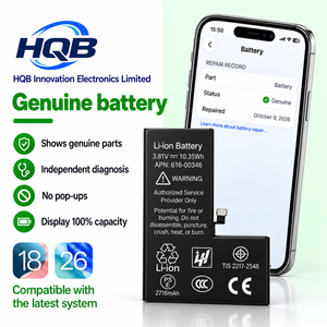 Batería de Repuesto OEM Nueva de 0 Ciclos con Diagnóstico IOS26 para iPhone 12 13 14 15 16 17 18 Pro Max, Suministro de Piezas de Reparación para Teléfonos Móviles - Product Image 1