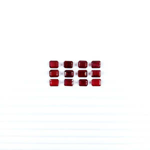 Rubis naturels de Bangkok calibrés, formes octogonales 7x9mm et 8x10mm, et topaze facettée en émeraude rouge rose et taille ovale - Product Image 2