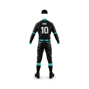 Ensemble de maillots de baseball personnalisés unisexes pour adultes, 100% polyester, 220g, imprimé par transfert thermique, col en V, haute qualité, kit uniforme d'équipe OEM - Product Image 3