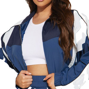 2025 Winter Fashion Oversize Workout Sweat <b>Suit</b> Set Long Sleeve Waterproof Windbreaker <b>Jackets</b> and Pants Hot Selling - Product Image 2