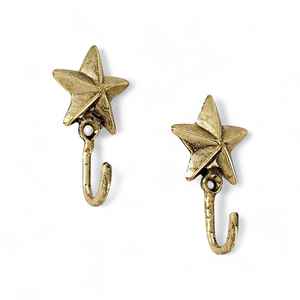 Nuevo diseño de gancho de hierro dorado pulido en forma de estrella para decoración, para colgar ropa, para colgar en la pared, para organizar el dormitorio, para el armario. - Product Image 1