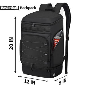 Sac à dos de luxe pour le basketball, motif lettres, nylon et polyester, sac de sport et scolaire avec rangement pour chaussures et ballon, personnalisable BB-0093 - Product Image 2