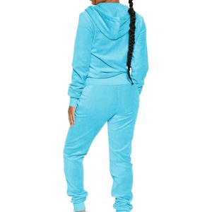 Ensemble de survêtement de haute qualité imprimé pour femmes grande taille, personnalisé, 2 pièces, sweat à capuche zippé, pantalon évasé, survêtement de sport, streetwear, jogging - Product Image 6