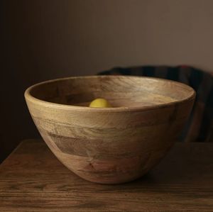 Mango Wood Indus Serving <b>Bowl</b> Handmade Durable and Stylish Natural Wood Dining Accessory Rustic <b>Small</b> Wooden Serving Centerpiece - Product Image 2