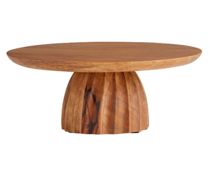 Support à gâteau en bois élégant à un niveau avec dessus arrondi Vaisselle en gros pour l'affichage de gâteaux et à des fins décoratives - Product Image 3