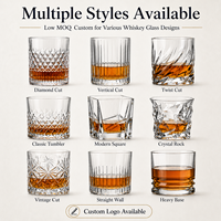 Verre à whisky personnalisé avec logo, faible MOQ, en cristal, style Old Fashioned, avec boîte cadeau, fournisseur en gros OEM ODM