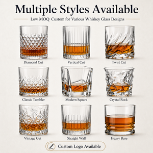 Vaso de Whisky con Logotipo Personalizado, Bajo MOQ, Cristal, Estilo Old Fashioned, con Caja de Regalo, Proveedor Mayorista OEM ODM - Product Image 2
