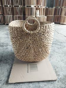 Beautiful Sustainable Water Hyacinth 3-Piece Tall Square <b>Storage</b> Baskets Multifunctional Top <b>Storage</b> <b>Boxes</b> <b>Bins</b> Bulk Selling - Product Image 6