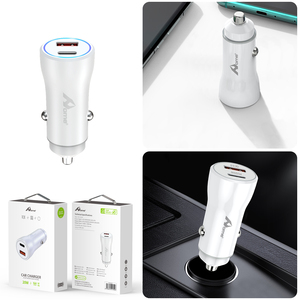 Profitez d'1 adaptateur de voiture USB + Type C PD 20W YCC-02 profitez d'un chargeur portable à haut rendement 20W de charge pratique pour les déplacements - Product Image 4