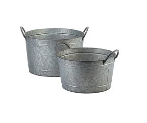 Galvanized Round Shape Designer Garden Planters and Flower Bucket Customized Metal Iron Flower Planters for Indoor & Outdoor - Product Image 6