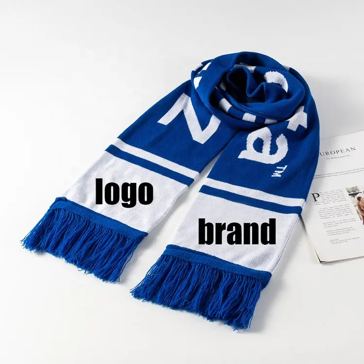 Top Quality Custom Winter Scarves For Unisex Stylish Custom Your Logo Warm Knit Fashion Designed jacquard Scarf