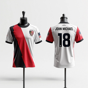 เสื้อกีฬาบาสเก็ตบอลซอฟต์บอลระบายอากาศคอลูกเรือทนทานสวมใส่100% โพลีเอสเตอร์สำหรับผู้ชาย - Product Image 2