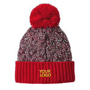 Gorro de Invierno de Punto con Etiqueta Tejida, Estilo Holgado, Mezcla de Acrílico, Gorro de Esquí, Gorro Personalizado, Tallas Disponibles para Hombres, Mujeres y Niños, Jacquard - Product Image 1