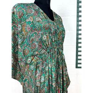 Ultimate Luxury Silk Blend <b>Kaftan</b> Soft Light Flowy <b>Beach</b> and Nightwear Gown Romantic Gift for Her on Anniversary - Product Image 4