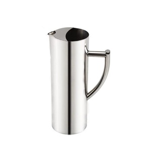 Pichet à eau durable en acier inoxydable avec couvercle en verre et métal pour un usage commercial pour l'approvisionnement en vrac de restaurant disponible - Product Image 3